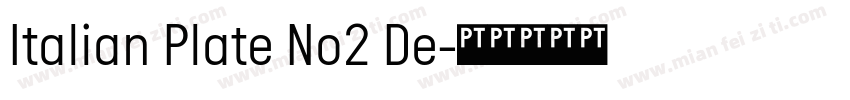 Italian Plate No2 De字体转换